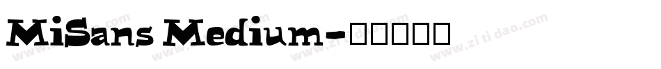 MiSans Medium字体转换